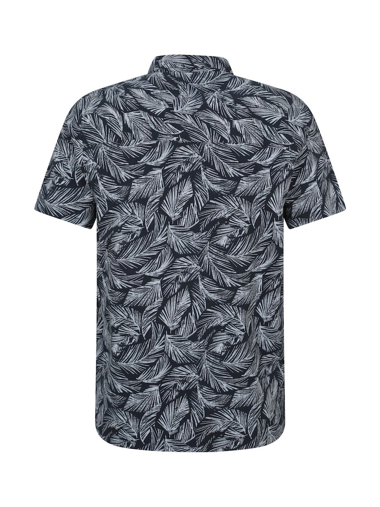 Modrá - Mountain Warehouse Mens Beach Short Sleeve Shirt - Image 3 of 6