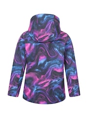 Mountain Warehouse Purple Exodus Kids Printed Water-Resistant Softshell Jacket - Image 3 of 5