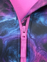 Mountain Warehouse Purple Exodus Kids Printed Water-Resistant Softshell Jacket - Image 5 of 5