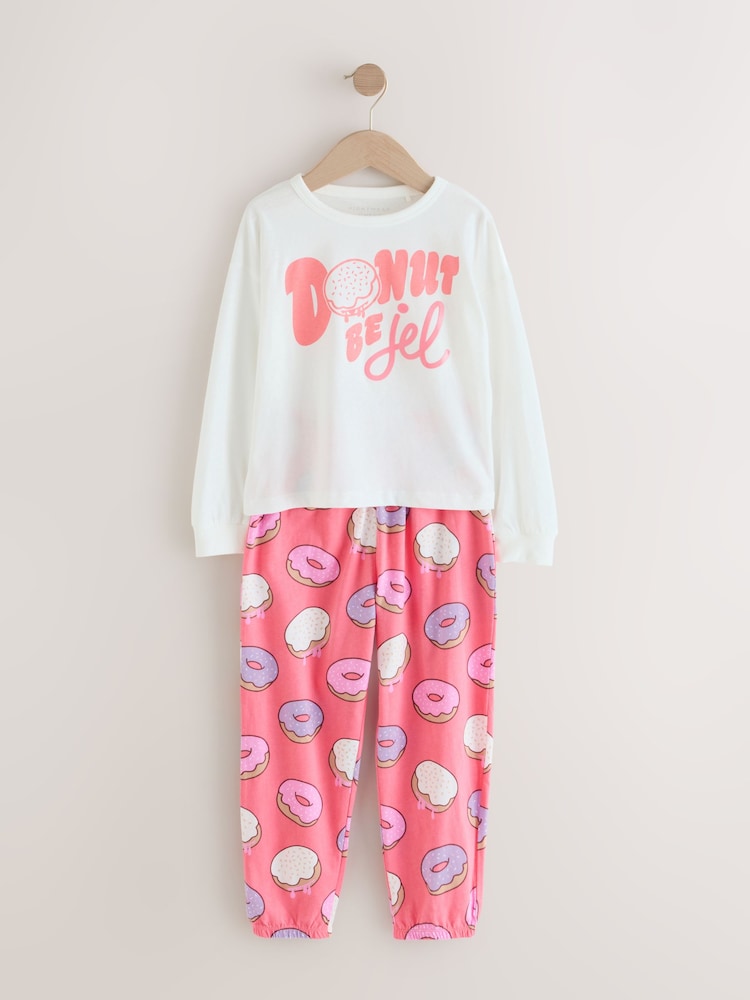 Green/Pink Avocado Print Jogger Pyjamas 3 Pack (3-16yrs) - Image 2 of 7 Green/Pink Avocado Print Jogger Pyjamas 3 Pack (3-16yrs) - Image 2 of 7