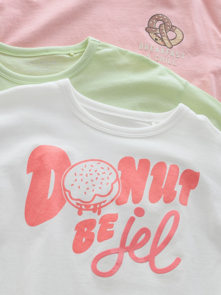 Green/Pink Avocado Print Jogger Pyjamas 3 Pack (3-16yrs) - Image 7 of 7 Green/Pink Avocado Print Jogger Pyjamas 3 Pack (3-16yrs) - Image 7 of 7