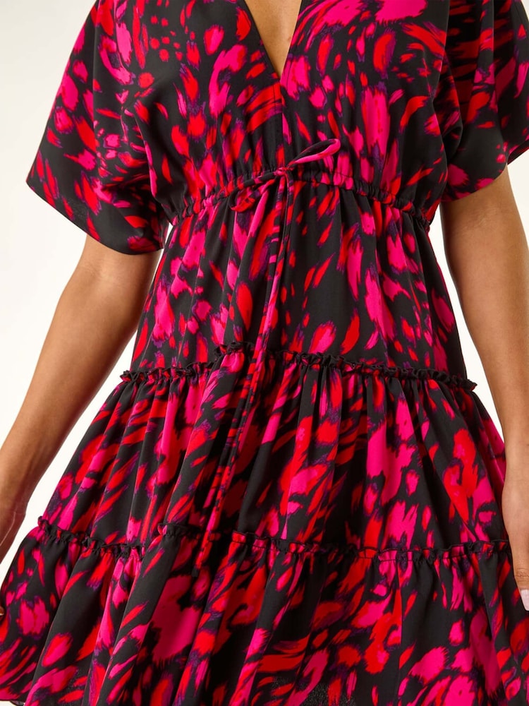 Roman Abstract Print Boho Mini Dress - Imagen 5 de 5 Roman Abstract Print Boho Mini Dress - Imagen 5 de 5