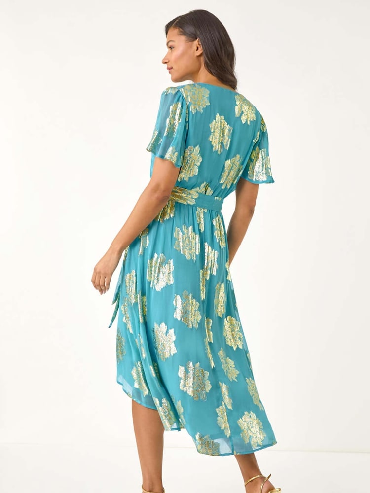 midi dress multicolor Estella Multicolor Midi Dress in Oasis exclusive at The Shoe Hive