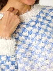 Roman Blue Ombre Marled Knit Jumper - Image 5 of 5