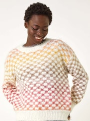 Roman Red Ombre Marled Knit Jumper - Image 1 of 5