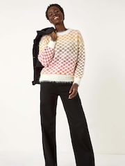 Roman Red Ombre Marled Knit Jumper - Image 2 of 5