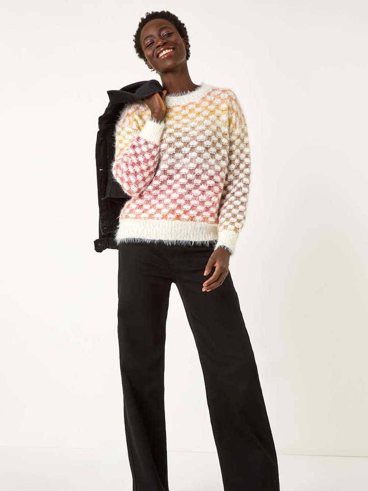 Roman Red Ombre Marled Knit Jumper - Image 2 of 5