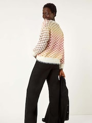 Roman Red Ombre Marled Knit Jumper - Image 3 of 5
