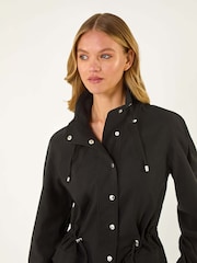 Roman Black Buttoned Safari Jacket - Image 3 of 5