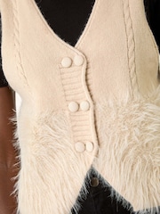 Roman Natural Tassle Faux Fur Jumper Vest - Image 5 of 5