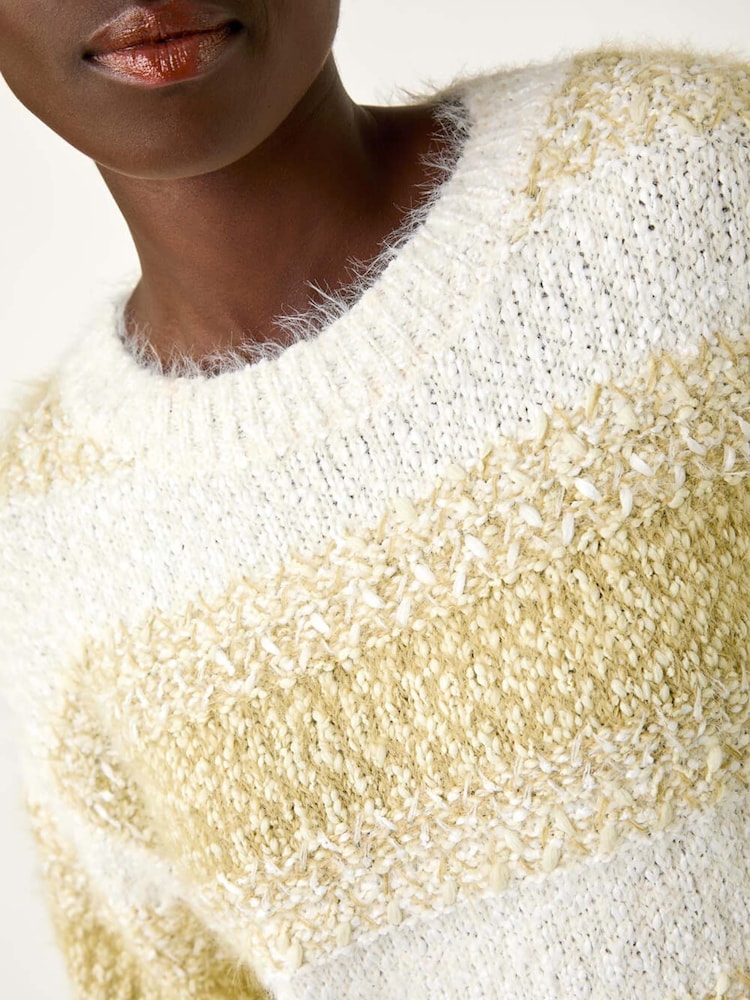 Roman Green Contrast Shaded Stripe Jumper - Image 5 of 5