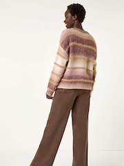 Roman Brown Ombre Stripe Knit Jumper - Image 3 of 5