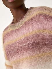Roman Brown Ombre Stripe Knit Jumper - Image 5 of 5