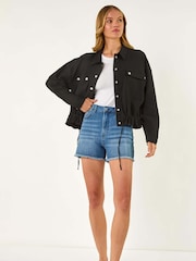 Roman Black Utility Collared Pocket Jacket - Image 2 of 5