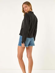 Roman Black Utility Collared Pocket Jacket - Image 3 of 5