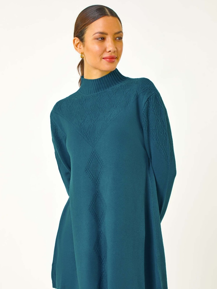Roman Diamond Stitch Knitted Dress - Imagem 2 de 5