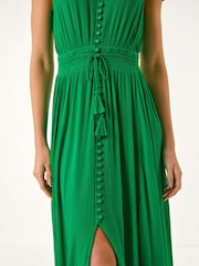Roman Green Tiered Buttoned Maxi Dress - Image 2 of 5