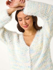 Roman Green Contrast Knit Cardigan - Image 1 of 5