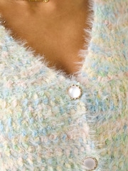 Roman Green Contrast Knit Cardigan - Image 5 of 5