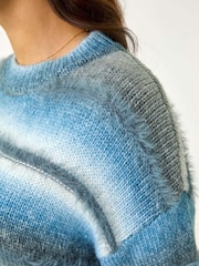 Roman Blue Ombre Stripe Knit Jumper - Image 5 of 5