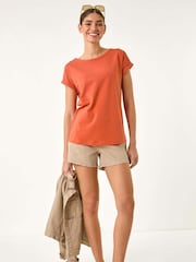 Orange - Roman Plain Stretch Jersey T-Shirt - Bild 2 von 5