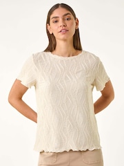 Roman Textured Short Sleeve T-Shirt - Imagen 4 de 5