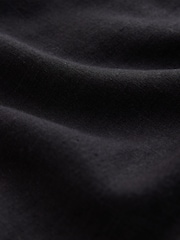 Black Linen Blend Barrel Leg Trousers - Image 7 of 8