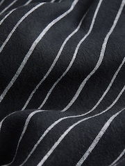 Black/White Stripe Linen Blend Wide Leg Trousers - Image 8 of 8