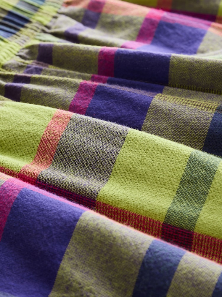 Green/Purple Bright Check Pull On Boxer Shorts - Image 3 of 3 Green/Purple Bright Check Pull On Boxer Shorts - Image 3 of 3