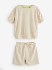 GEN Cream Towelling Short and Top Set - Image 1 of 1