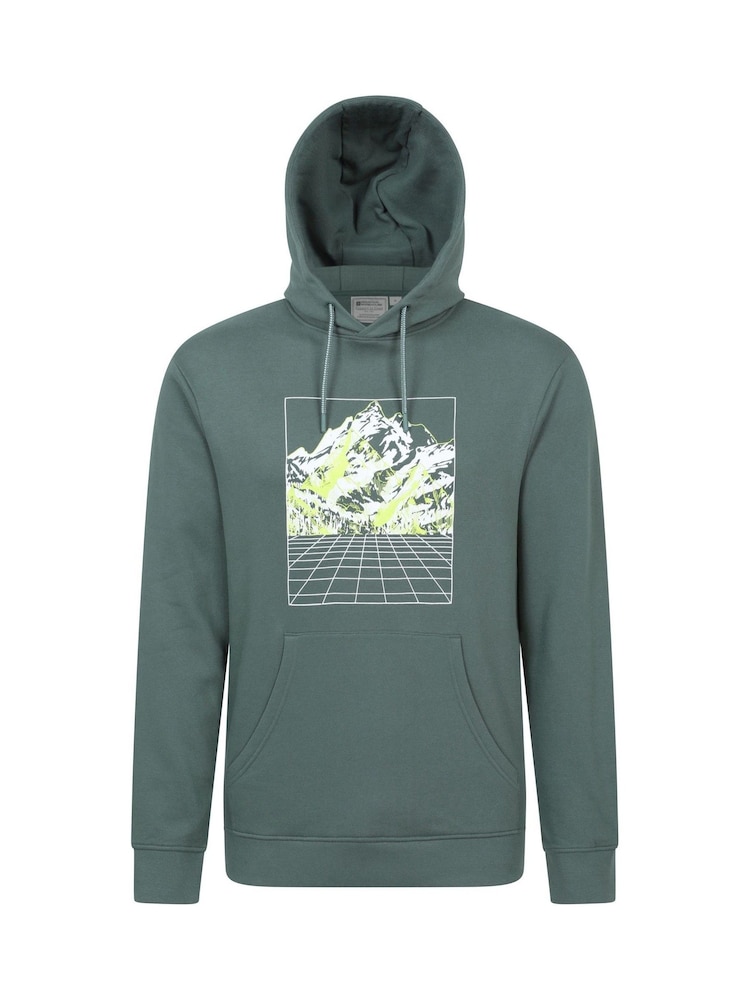 Mountain Warehouse Green Grid Mens Hoodie - Image 1 of 6