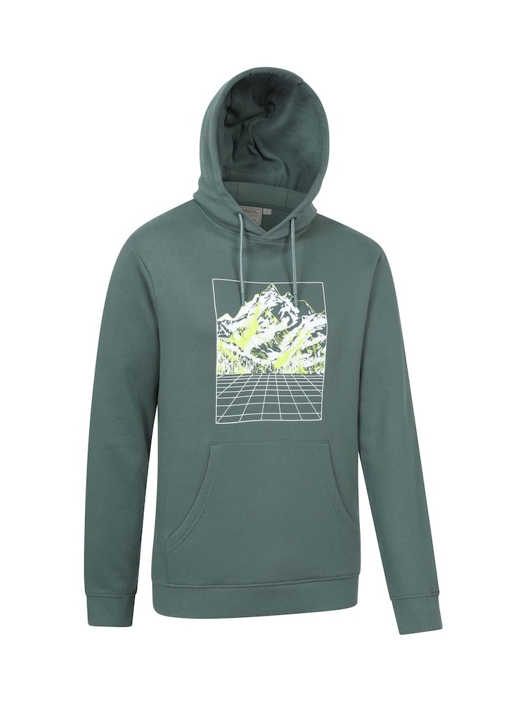 Mountain Warehouse Green Grid Mens Hoodie - Image 2 of 6