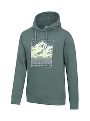 Mountain Warehouse Green Grid Mens Hoodie - Image 4 of 6
