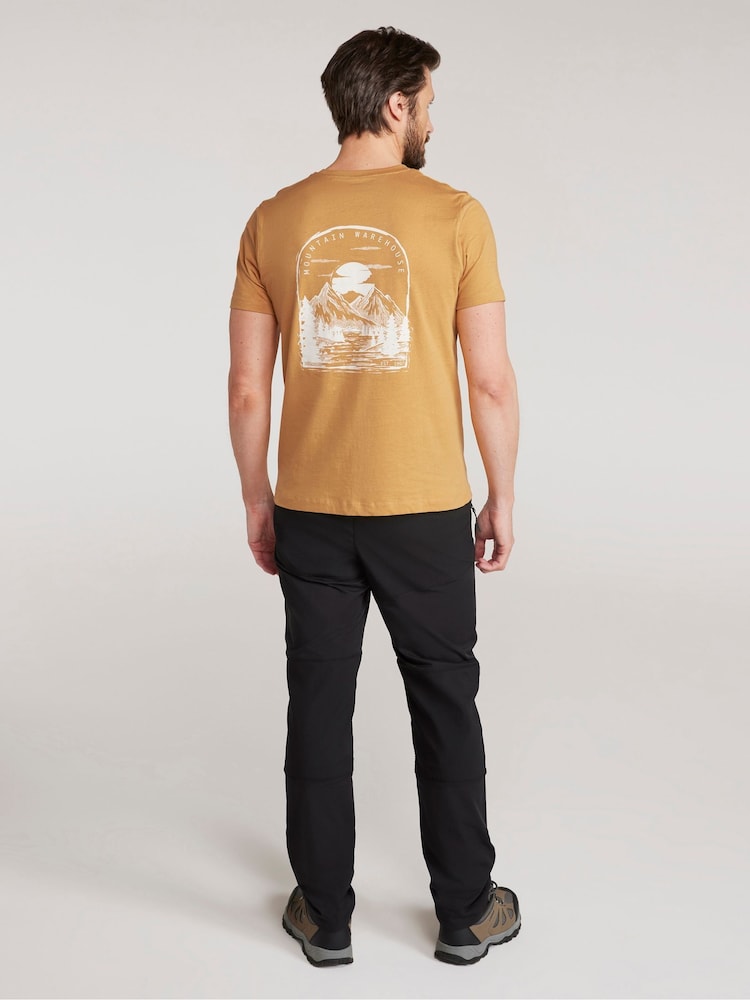 Mountain Warehouse Mountain Valley Men's Cotton T-Shirt - UPF 50+ Sun Protection, Lightweight Summer Tee