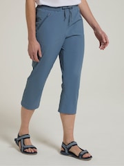 Mountain Warehouse Light Blue Womens Explorer  Quick Drying Capri - Image 2 of 4