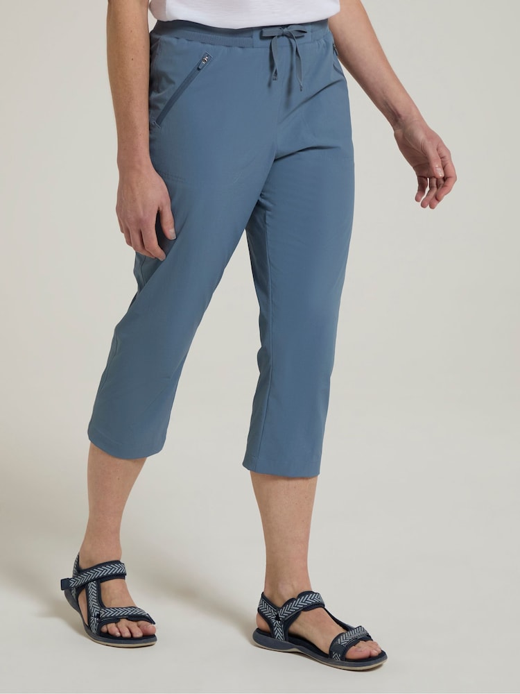 Mountain Warehouse Light Blue Womens Explorer  Quick Drying Capri - Image 2 of 4