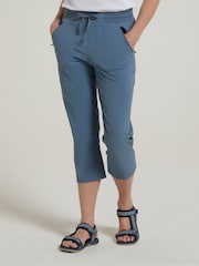 Mountain Warehouse Light Blue Womens Explorer  Quick Drying Capri - Image 4 of 4