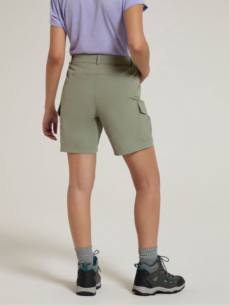 Mountain Warehouse Khaki Green Monte Womens Quick Drying Cargo Shorts - Image 3 of 3
