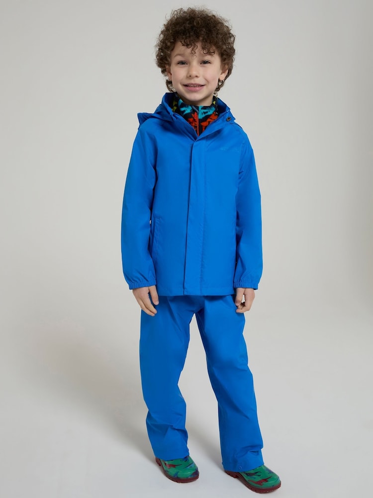 Mountain Warehouse Blue Kids Pakka II Waterproof Overtrousers - Image 1 of 10