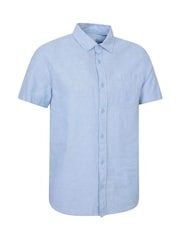 Mountain Warehouse Blue Lowe Mens Cotton-Linen Shirt - Image 2 of 5
