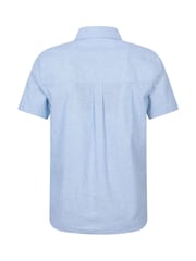 Mountain Warehouse Blue Lowe Mens Cotton-Linen Shirt - Image 3 of 5