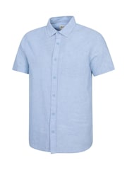 Mountain Warehouse Blue Lowe Mens Cotton-Linen Shirt - Image 4 of 5
