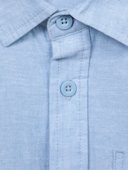 Mountain Warehouse Blue Lowe Mens Cotton-Linen Shirt - Image 5 of 5