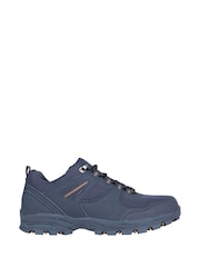 Mountain Warehouse Blue McLeod Mens Outdoor Wide-Fit Walking Shoes - Image 1 of 9