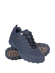 Mountain Warehouse Blue McLeod Mens Outdoor Wide-Fit Walking Shoes - Image 3 of 9