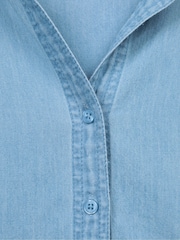 Mountain Warehouse Aqua Blue Womens Palm Relaxed 100% Cotton Check Shirt - Image 5 of 5
