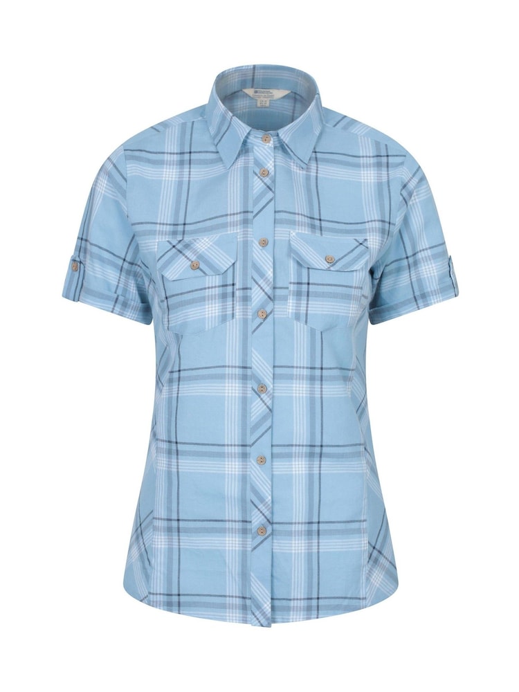 Mountain Warehouse Blue Womens Holiday 100% Cotton Shirt - Image 1 of 5