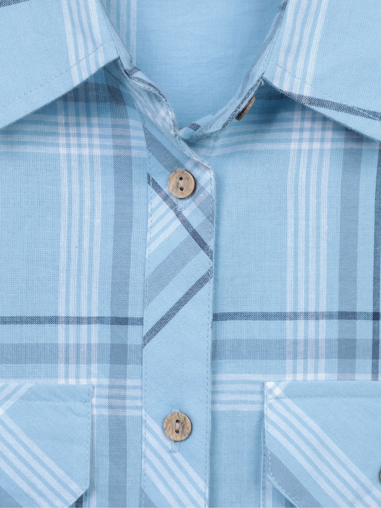 Mountain Warehouse Blue Womens Holiday 100% Cotton Shirt - Image 5 of 5