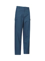 Mountain Warehouse Blue Mens Lakeside 100% Cotton Cargo Trousers with UV Max Protection - Image 2 of 6