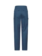 Mountain Warehouse Blue Mens Lakeside 100% Cotton Cargo Trousers with UV Max Protection - Image 3 of 6